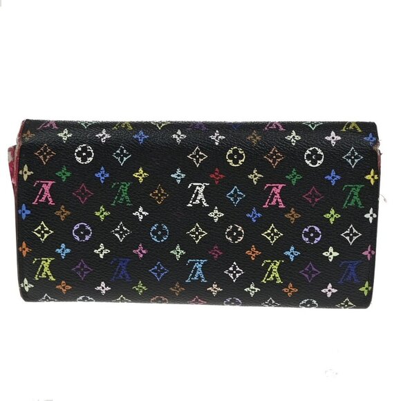 LOUIS VUITTON Portefeuille Sarah Long Wallet Monogram Multi Black M60005 60EG030 - Picture 3 of 15